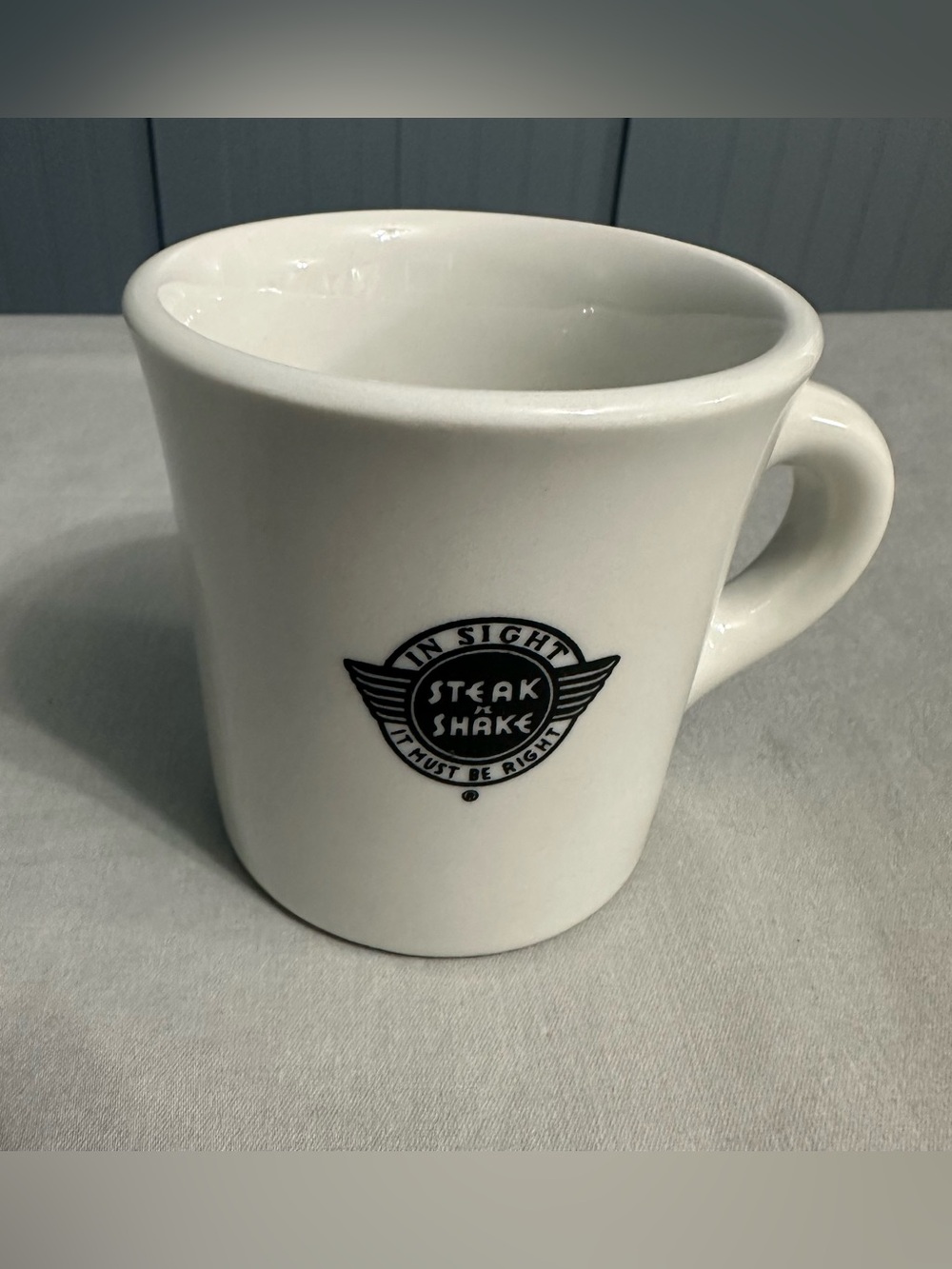 Vintage Steak N Shake Shenango China Mug Restaurant Ware White Coffee Cup